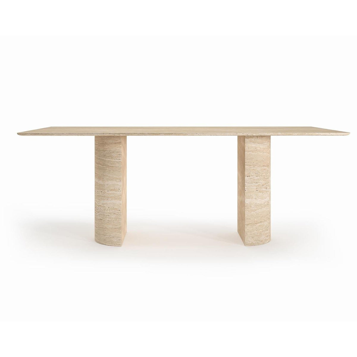 Aspen Rectangular Travertine Dining Table
