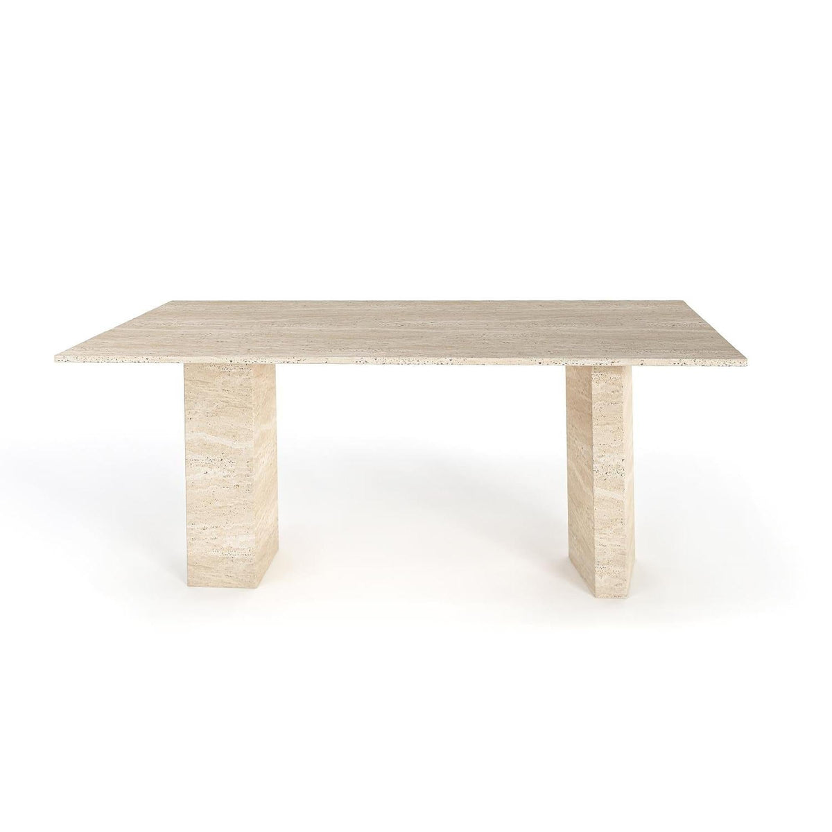 Hudson Rectangular Travertine Dining Table