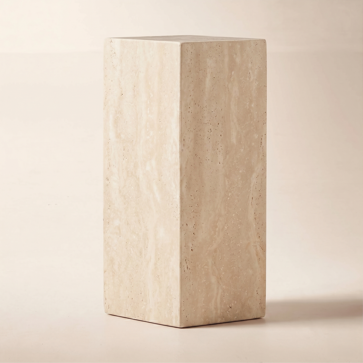 Colo Travertine Plinth Side Table
