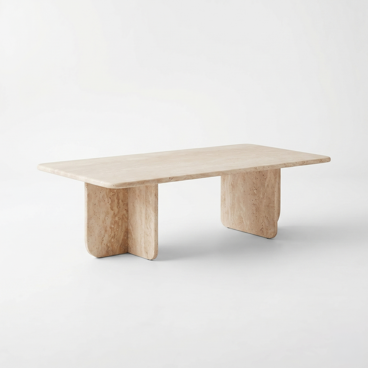 Estel Rectangular Travertine Coffee Table