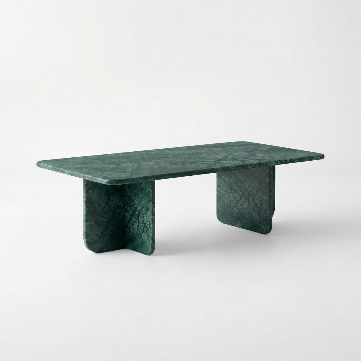 Estel Rectangular Verde Guatemala Green Marble Coffee Table
