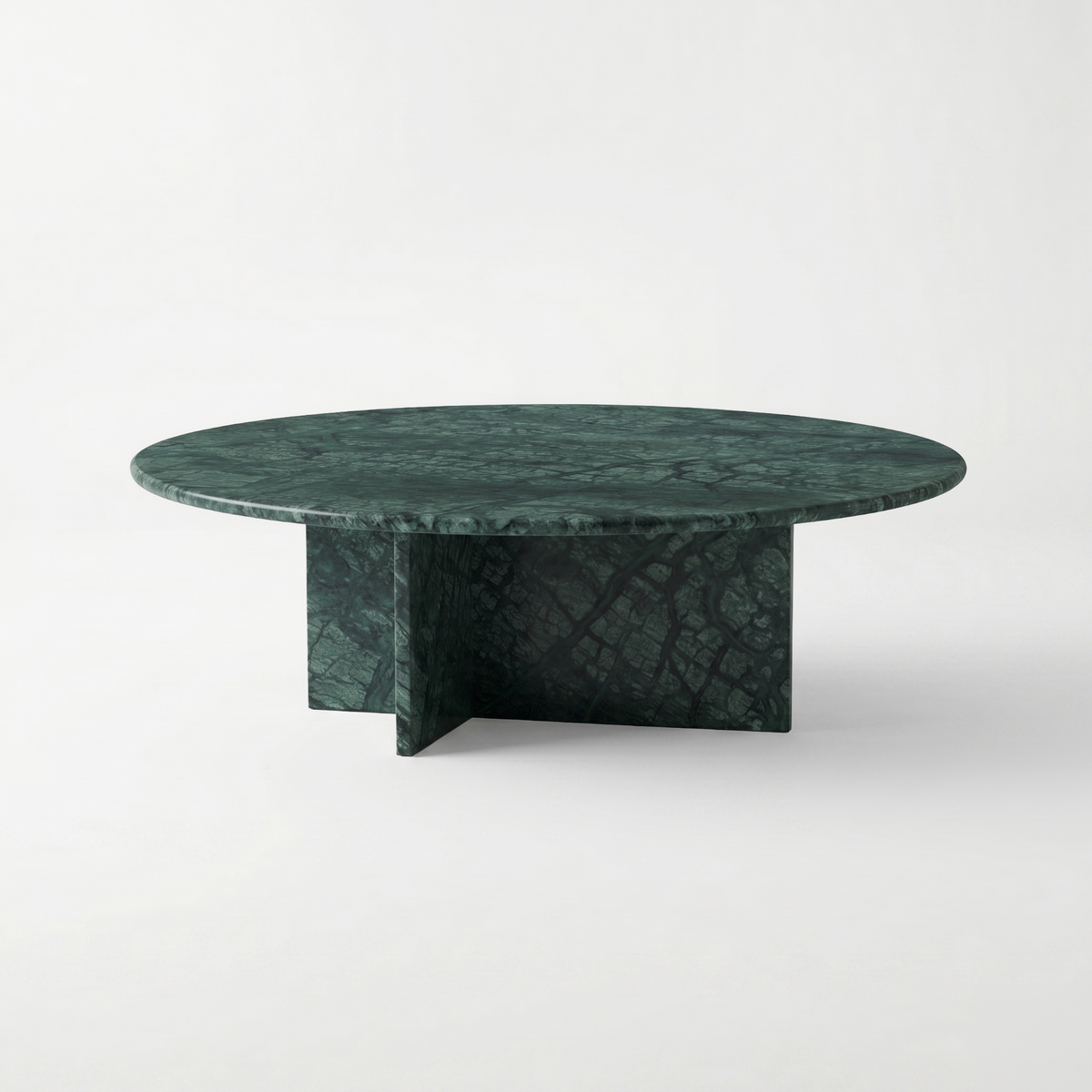 Gigi Round Verde Guatemala Green Marble Coffee Table