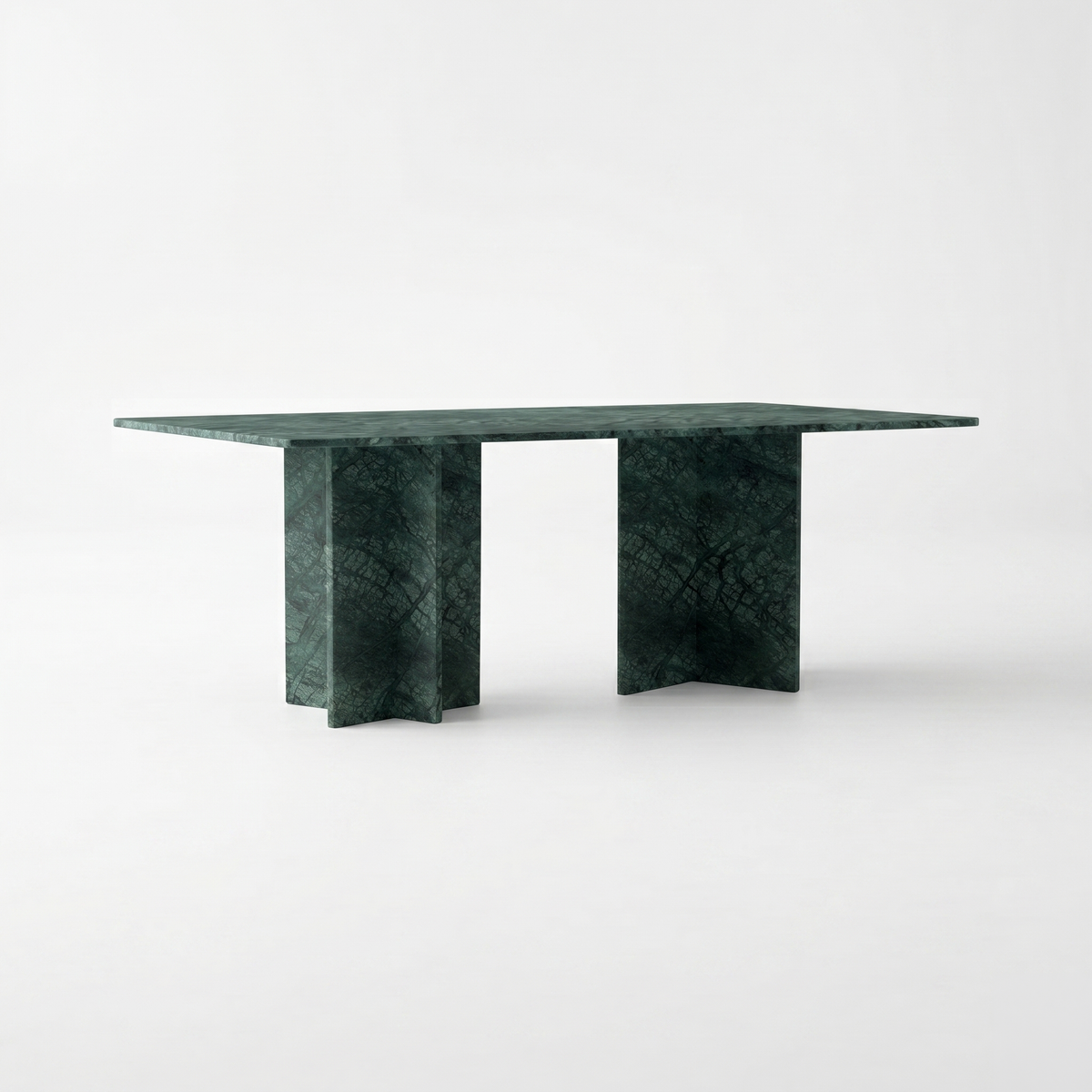 Palermo Rectangular Verde Guatemala Green Marble Dining Table