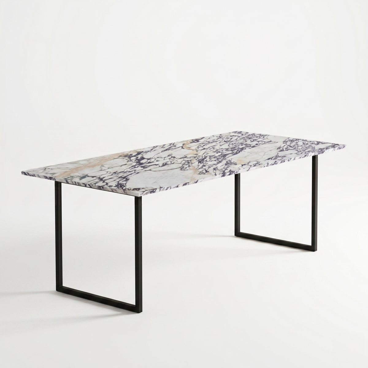Parker Rectangular Calacatta Vioala White Dining Table