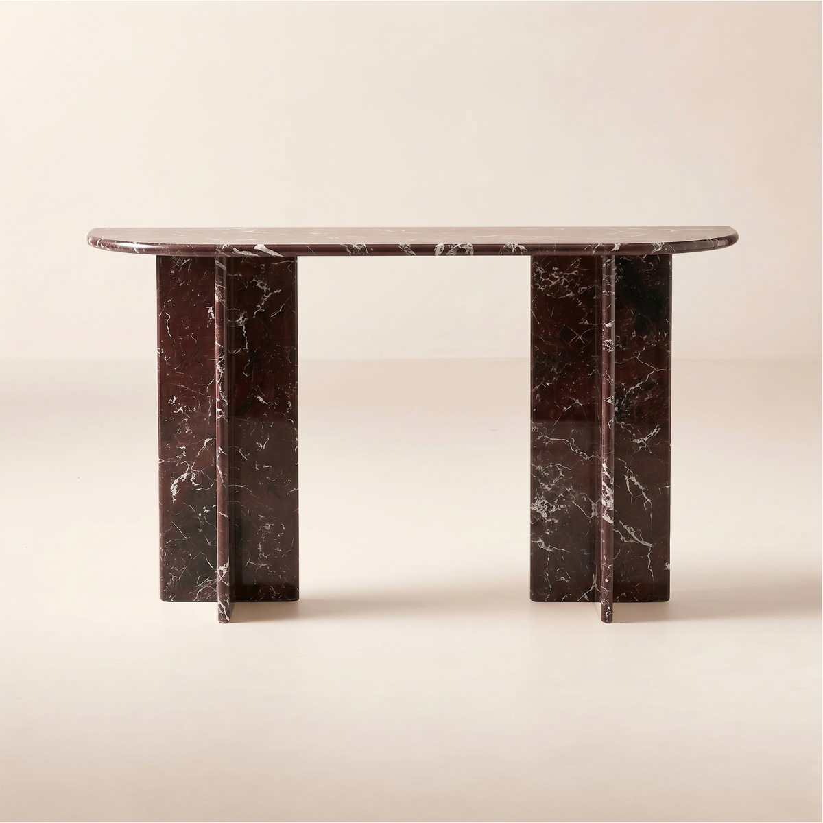 Pascal Rosso Levanto Red Marble Console Table